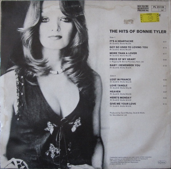 Bonnie Tyler - The Hits Of Bonnie Tyler tweedehands pop LP bij Run4Records