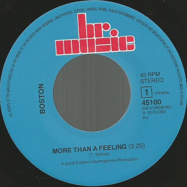 Boston - More Than A Feeling / Don't Look Back tweedehands 7 inch LP bij Run4Records