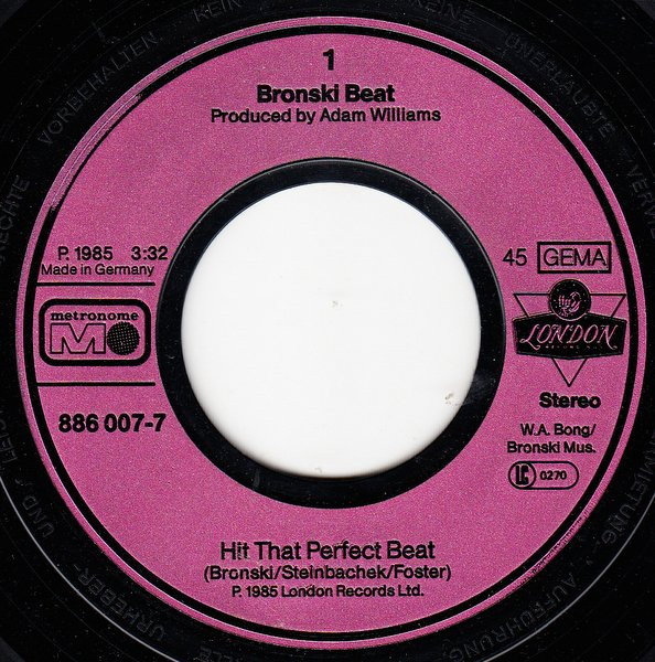 Bronski Beat - Hit That Perfect Beat tweedehands 7 inch LP bij Run4Records