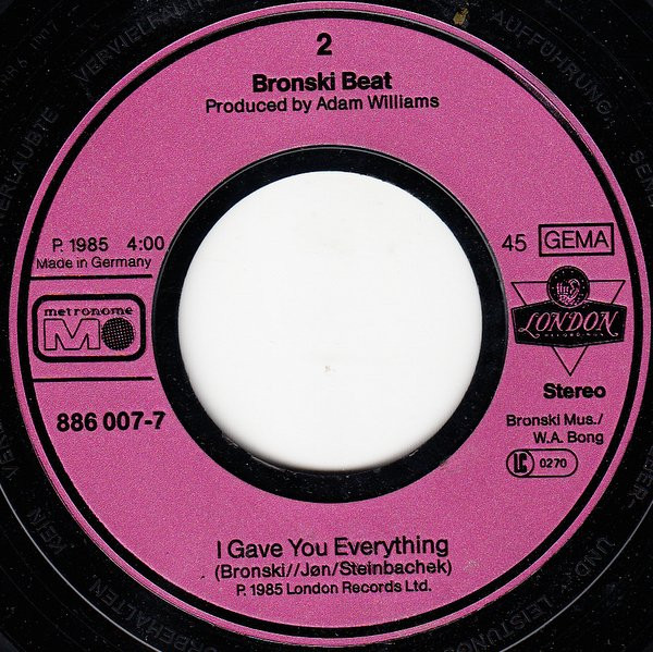 Bronski Beat - Hit That Perfect Beat tweedehands 7 inch LP bij Run4Records