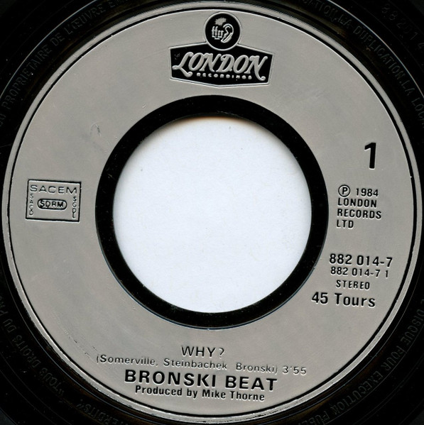 Bronski Beat - Why? tweedehands 7 inch LP bij Run4Records
