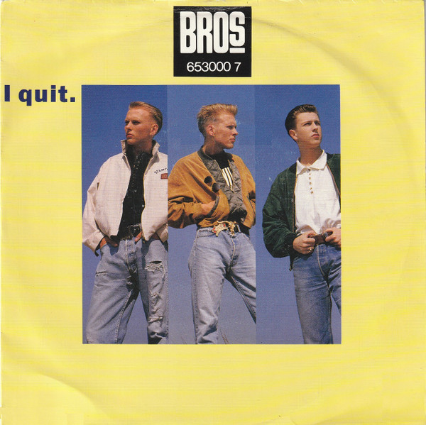 Bros - I Quit. tweedehands 7 inch LP bij Run4Records
