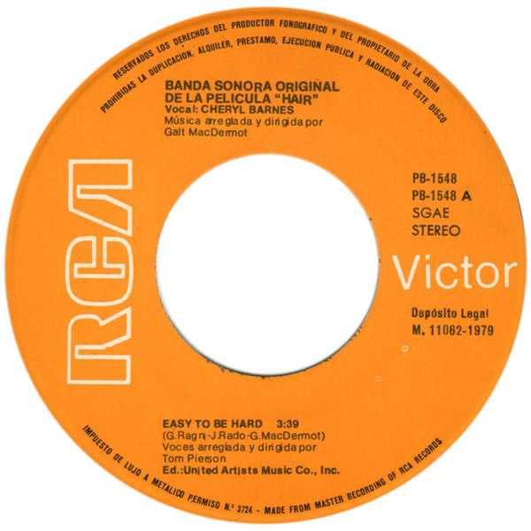 Cheryl Barnes, Beverly D'Angelo - Hair Banda Sonora De La Película tweedehands 7 inch LP bij Run4Records