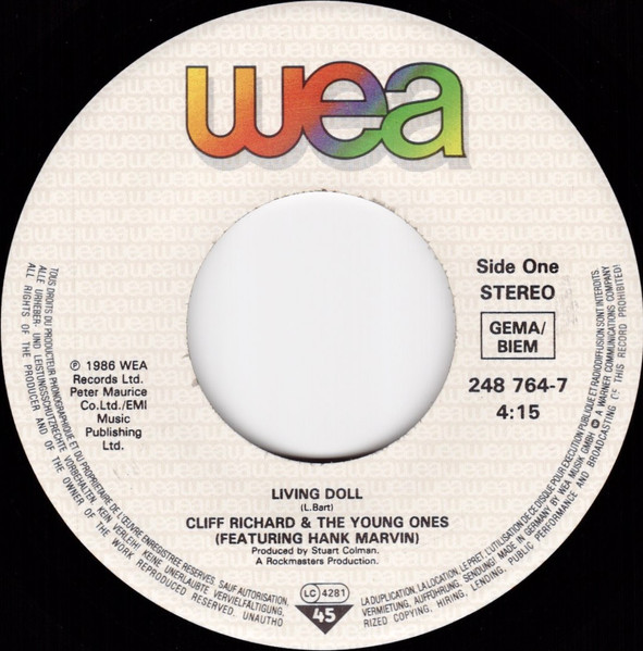Cliff Richard, The Young Ones, Hank Marvin - Living Doll tweedehands 7 inch LP bij Run4Records