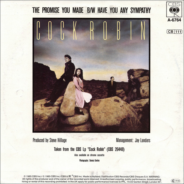 Cock Robin - The Promise You Made tweedehands 7 inch LP bij Run4Records