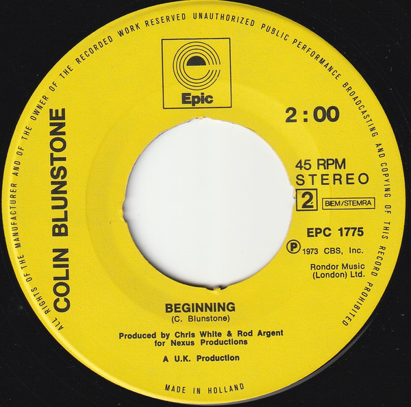 Colin Blunstone - Wonderful tweedehands 7 inch LP bij Run4Records