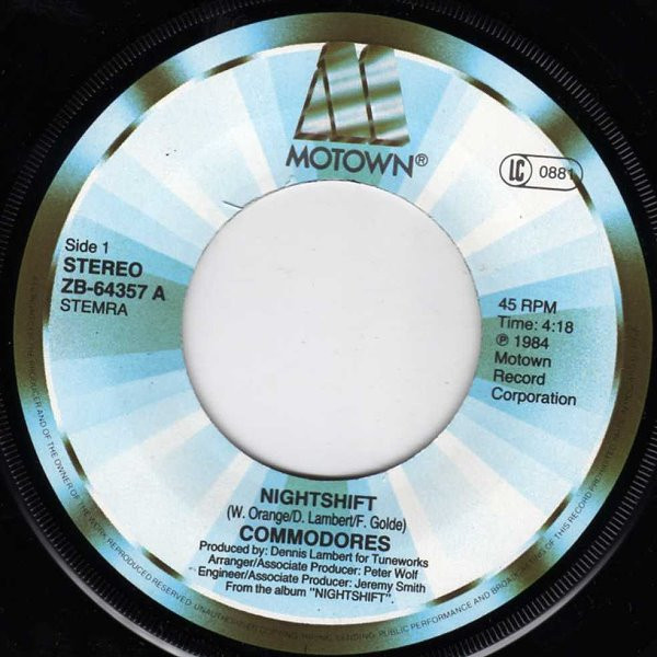 Commodores - Nightshift tweedehands 7 inch LP bij Run4Records