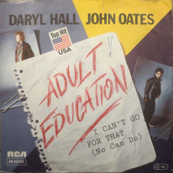 Daryl Hall & John Oates - Adult Education tweedehands 7 inch LP bij Run4Records