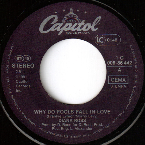 Diana Ross - Why Do Fools Fall In Love tweedehands 7 inch LP bij Run4Records