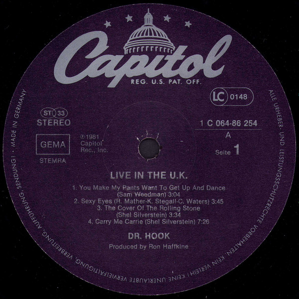 Dr. Hook - Live In The U.K. tweedehands disco LP bij Run4Records