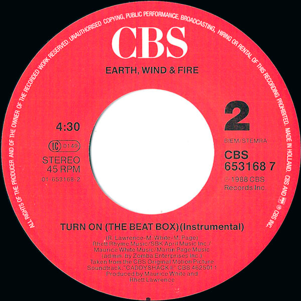 Earth, Wind & Fire - Turn On (The Beat Box) tweedehands 7 inch LP bij Run4Records