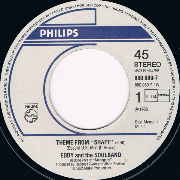 Eddy & The Soulband - Theme From Shaft (“Special U.K. Mix”) tweedehands 7 inch LP bij Run4Records