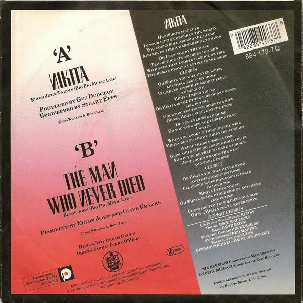 Elton John - Nikita tweedehands 7 inch LP bij Run4Records