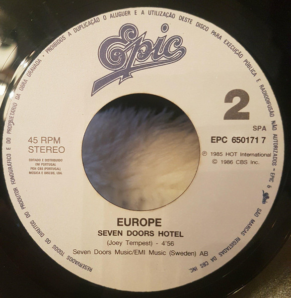 Europe (2) - Rock The Night tweedehands 7 inch LP bij Run4Records