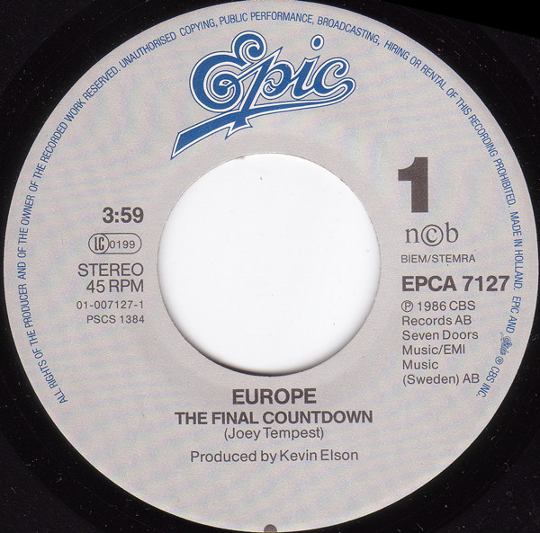 Europe (2) - The Final Countdown tweedehands 7 inch LP bij Run4Records
