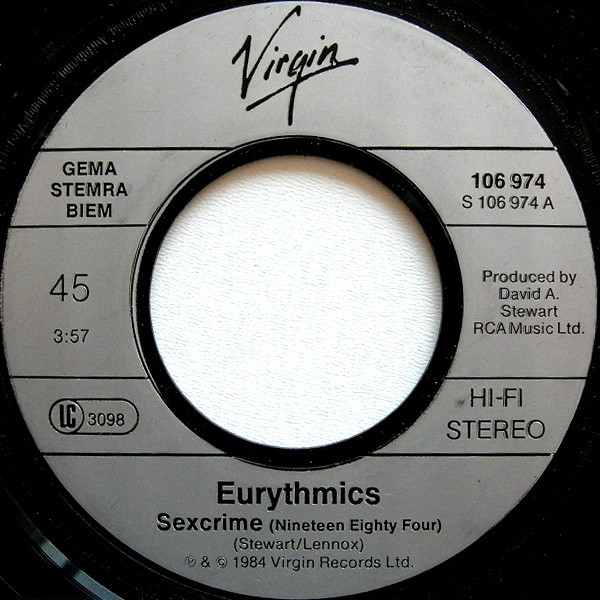 Eurythmics - Sexcrime (Nineteen Eighty ▪ Four) tweedehands 7 inch LP bij Run4Records