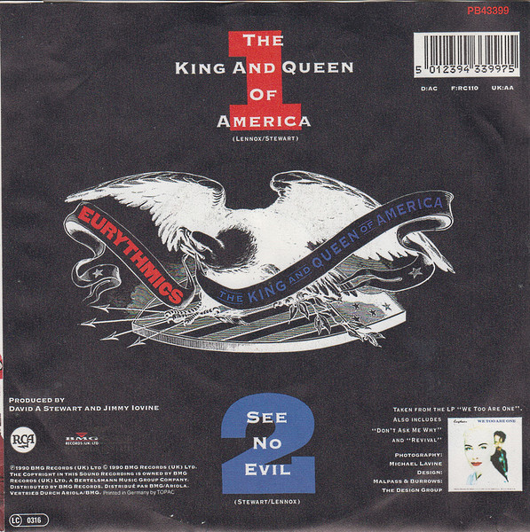 Eurythmics - The King And Queen Of America tweedehands 7 inch LP bij Run4Records