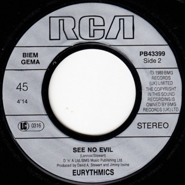 Eurythmics - The King And Queen Of America tweedehands 7 inch LP bij Run4Records