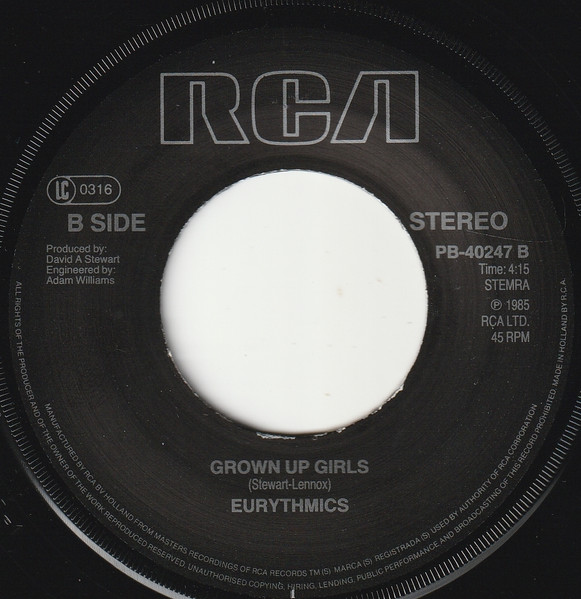 Eurythmics - There Must Be An Angel (Playing With My Heart) tweedehands 7 inch LP bij Run4Records