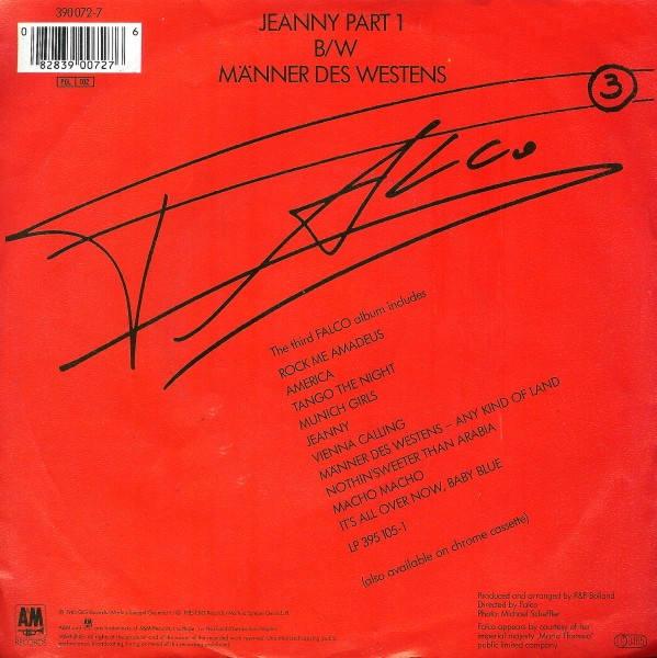 Falco - Jeanny (Part 1) tweedehands 7 inch LP bij Run4Records