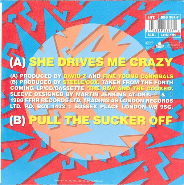Fine Young Cannibals - She Drives Me Crazy tweedehands 7 inch LP bij Run4Records