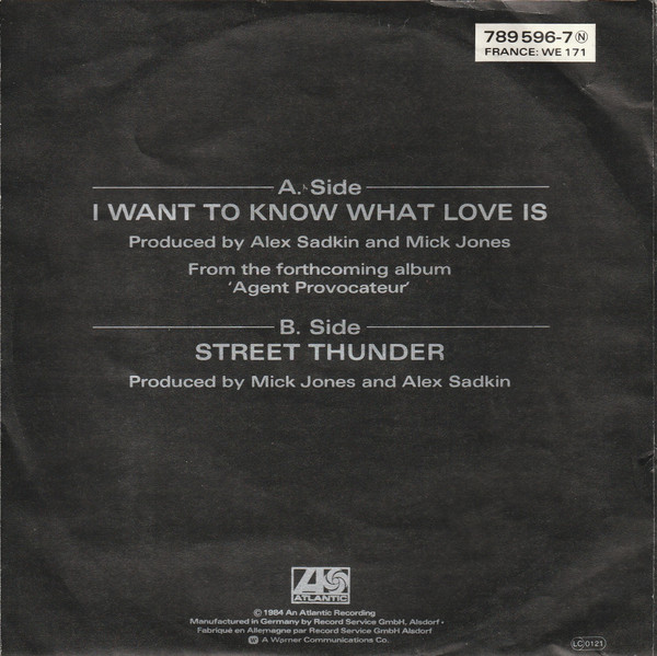 Foreigner - I Want To Know What Love Is tweedehands 7 inch LP bij Run4Records