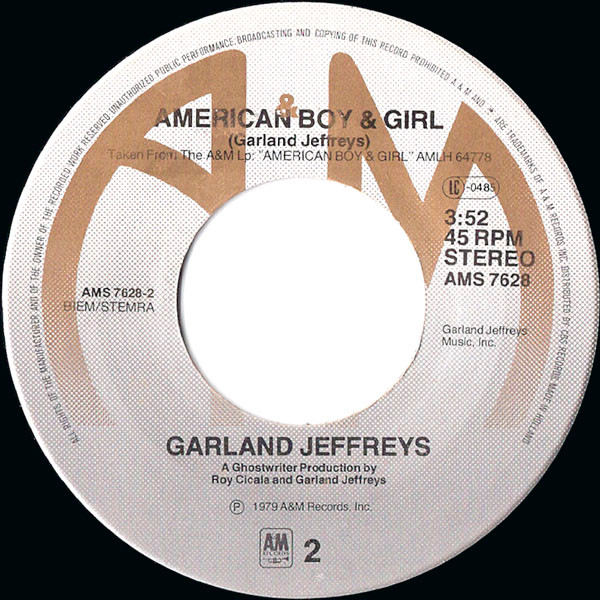 Garland Jeffreys - Matador tweedehands 7 inch LP bij Run4Records