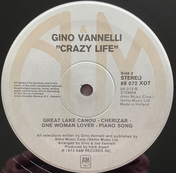 Gino Vannelli - Crazy Life tweedehands pop LP bij Run4Records