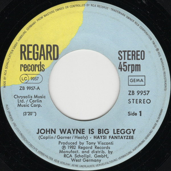 Haysi Fantayzee - John Wayne Is Big Leggy tweedehands 7 inch LP bij Run4Records