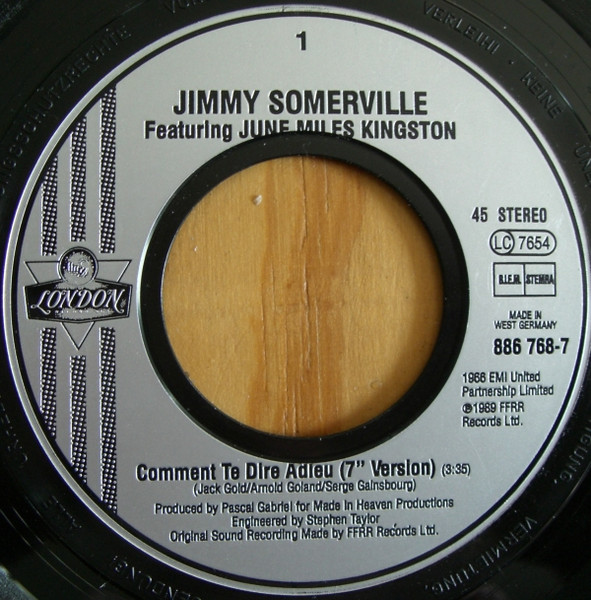 Jimmy Somerville, June Miles-Kingston - Comment Te Dire Adieu tweedehands 7 inch LP bij Run4Records