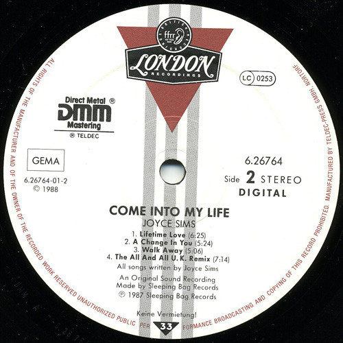 Joyce Sims - Come Into My Life tweedehands soul LP bij Run4Records