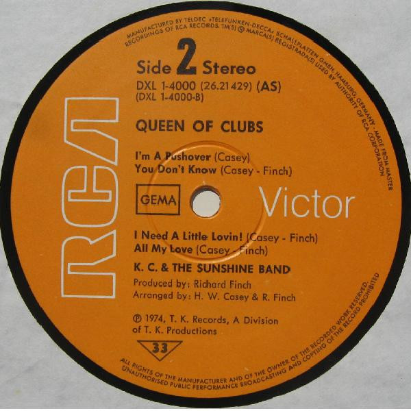 KC & The Sunshine Band - Queen Of Clubs tweedehands disco LP bij Run4Records