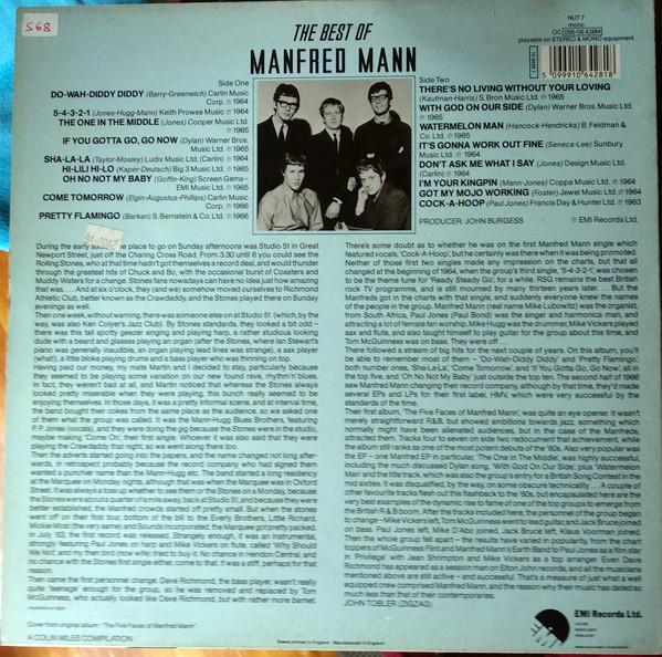Manfred Mann - The Best Of Manfred Mann tweedehands pop LP bij Run4Records