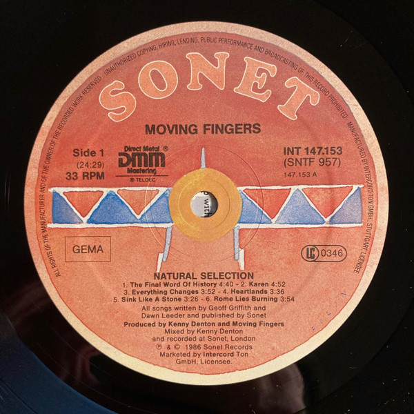 Moving Fingers - Natural Selection tweedehands pop LP bij Run4Records