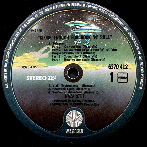 Nazareth (2) - Close Enough For Rock 'N' Roll tweedehands jazz LP bij Run4Records