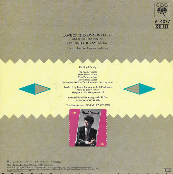 Paul Young - Love Of The Common People tweedehands 7 inch LP bij Run4Records
