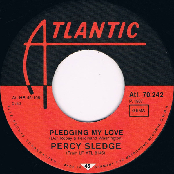 Percy Sledge - My Special Prayer / Pledging My Love tweedehands 7 inch LP bij Run4Records