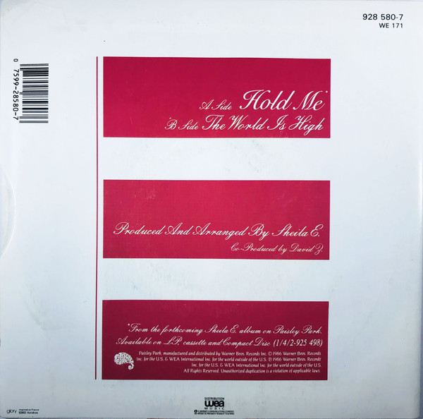 Sheila E. - Hold Me tweedehands 7 inch LP bij Run4Records