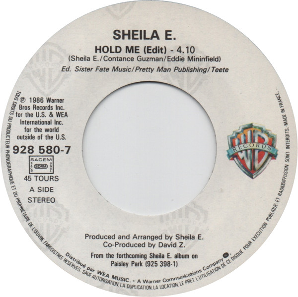 Sheila E. - Hold Me tweedehands 7 inch LP bij Run4Records