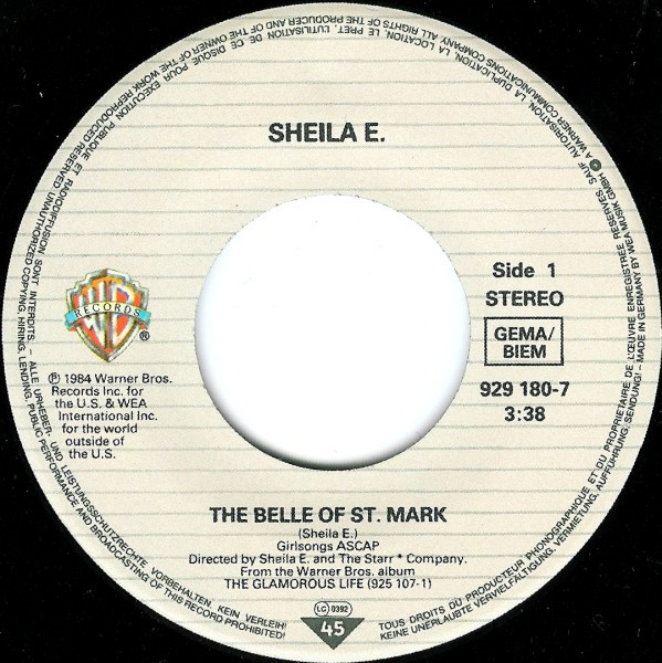 Sheila E. - The Belle Of St. Mark tweedehands 7 inch LP bij Run4Records