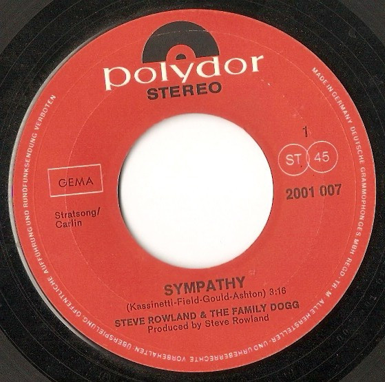 Steve Rowland, Family Dogg - Sympathy tweedehands 7 inch LP bij Run4Records