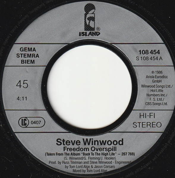 Steve Winwood - Freedom Overspill tweedehands 7 inch LP bij Run4Records