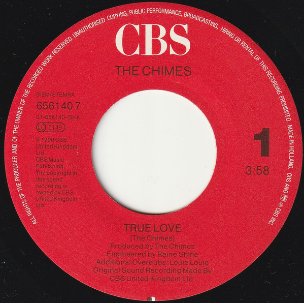 The Chimes - True Love tweedehands 7 inch LP bij Run4Records