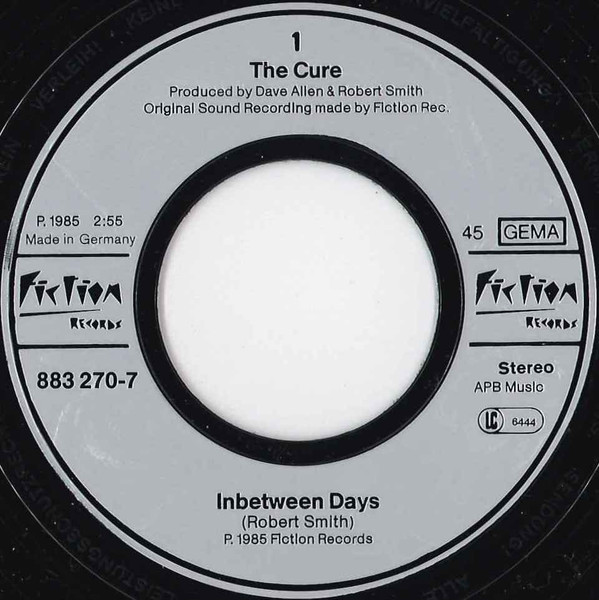 The Cure - In Between Days tweedehands 7 inch LP bij Run4Records