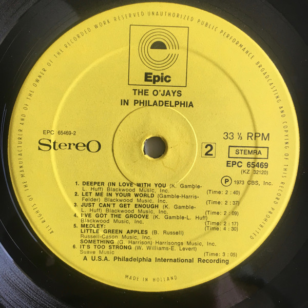The O'Jays - The O'Jays In Philadelphia tweedehands soul LP bij Run4Records