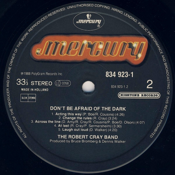 The Robert Cray Band - Don't Be Afraid Of The Dark tweedehands jazz LP bij Run4Records
