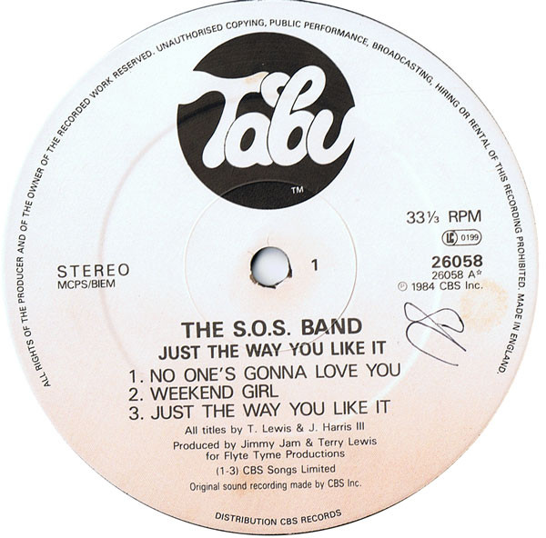 The S.O.S. Band - Just The Way You Like It tweedehands disco LP bij Run4Records