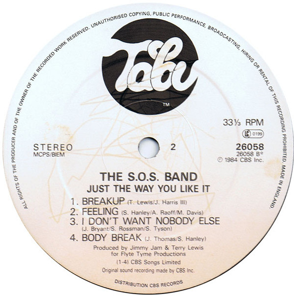The S.O.S. Band - Just The Way You Like It tweedehands disco LP bij Run4Records