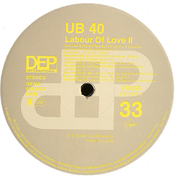 UB40 - Labour Of Love II tweedehands pop LP bij Run4Records