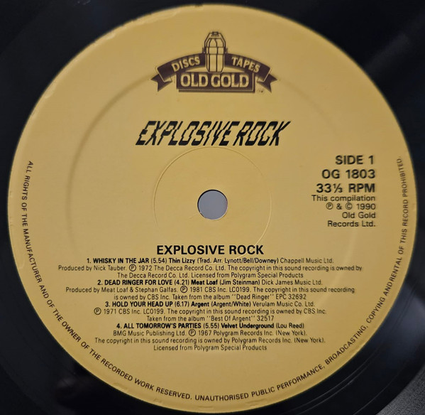 Various - Explosive Rock - 8 Extended Sticks Of Dynamite tweedehands verzamel LP bij Run4Records